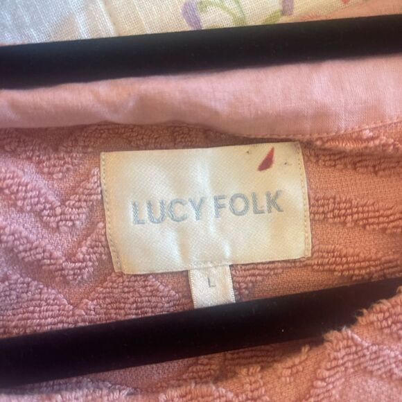 Lucy Folk Terry Mauve Mini Dress with belt - Picture 11 of 11